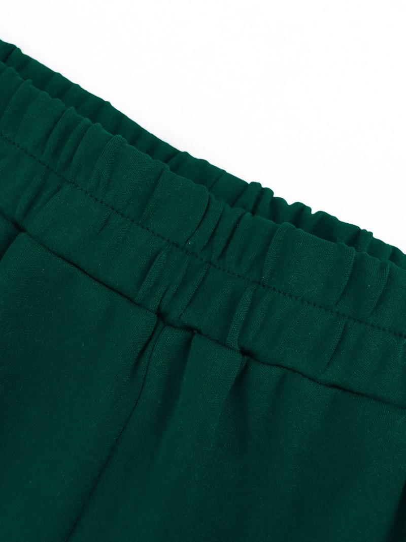 Women's Casual Patchwork Set, Zipper Stand Collar Top + High Waist Loose Pants, Slimming Design, Two-Piece for Daily Wear,Airport Outfit