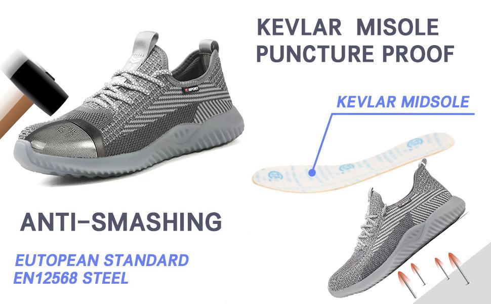 Steel Toe Safety Shoes for Women Men Work Shoes Industrial & Construction Sneakers Puncture Proof Lightweight Working Shoes