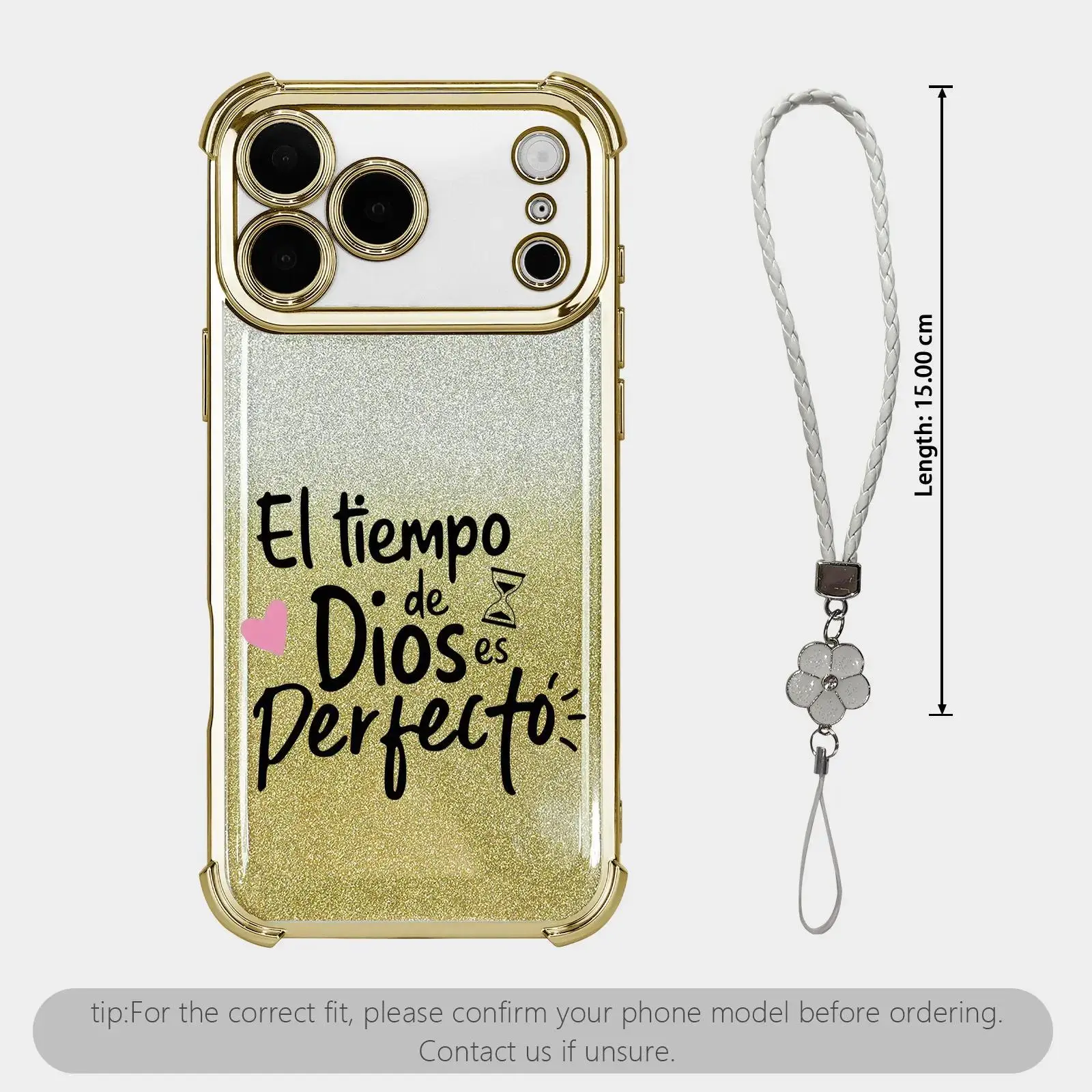 gold+Clover lanyard+Glitter Card