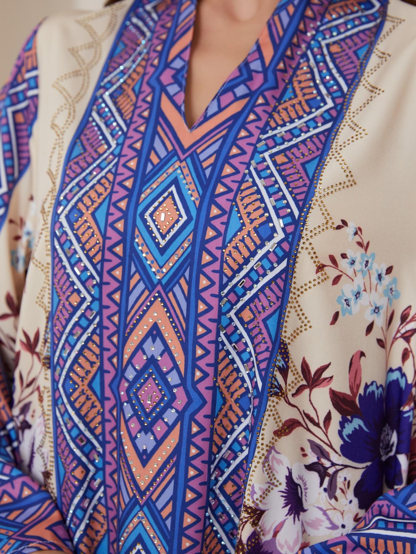 Middle Eastern Eid Limited Edition Multi-Color Patchwork Vintage Paisley Print Robe, Women's Loose Abaya Dress, Elegant Traditional Attire