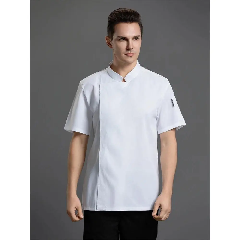 Chef Jacket Men Short Sleeve Kitchen Cook Shirts Unisex Restaurant Bakery Waiter Uniform High Quality Cooking Clothes