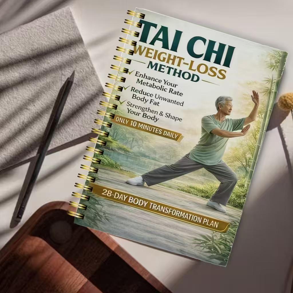 Tai Chi Weight Loss Shaping 28-Day Plan, 10-Minute Daily Home Exercise, Beginner Low Intensity, Knee Support, Improve Posture and Balance