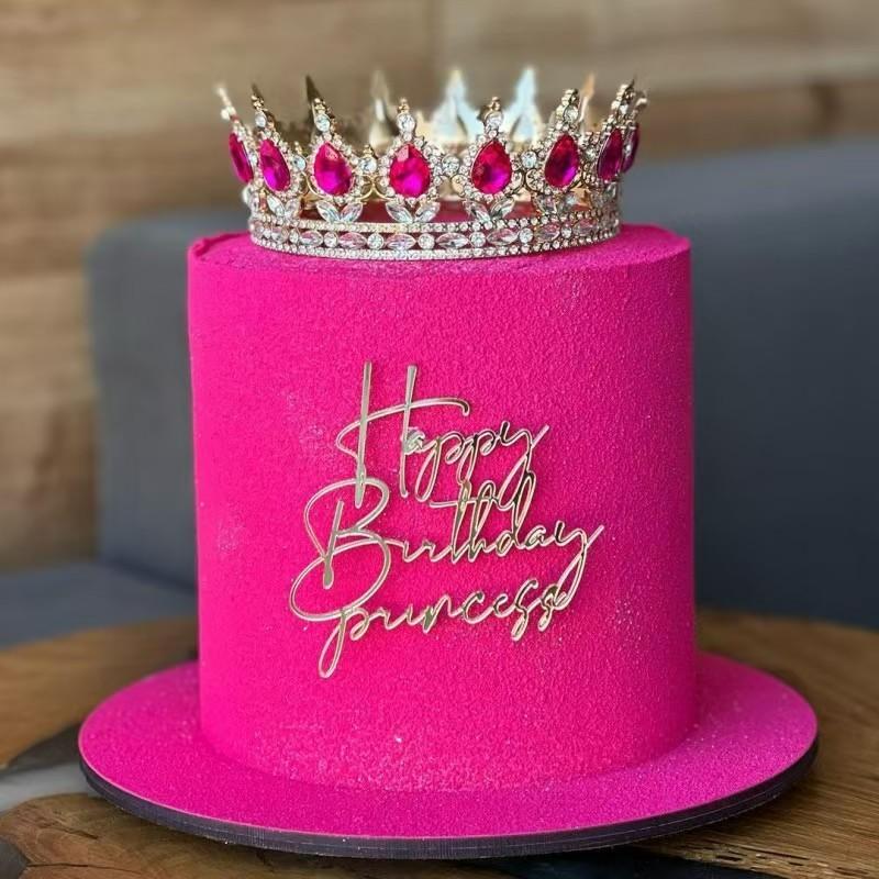 5pcs Birthday Princess Acrylic Cake Side Decorations, Queen Happy Birthday Cake Decoration, Party Supplies, Perfect Gift