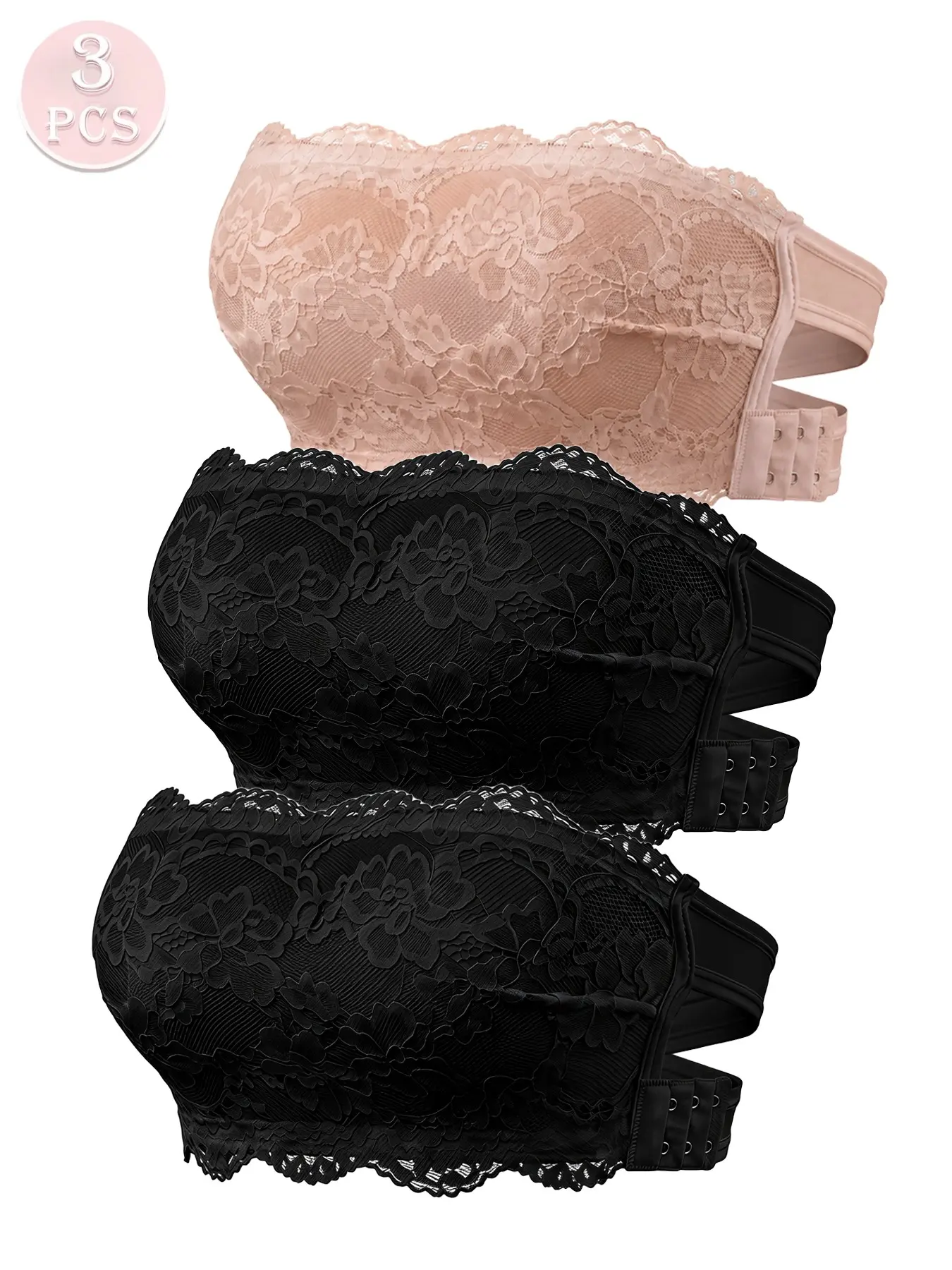 Women's Sexy Lace Strapless Bra, Pure Desire Off-Shoulder, Perfect for Halter Dresses, One-Shoulder Tops, Dates, Vacations, Daily Wear,underwear for women,lencería,jelly bra