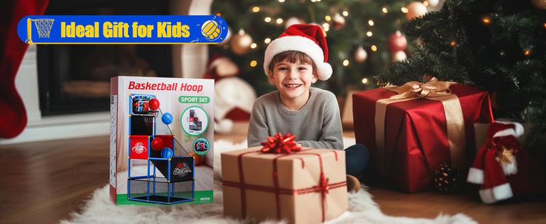 Kids Arcade Basketball Hoop with 4 Balls, Indoor Outdoor Single Shot Basketball Game for Toddler,Carnival Games Sport Toys Gifts for Boys Girls Ages 3-8 Years Old,Ideal for Competition