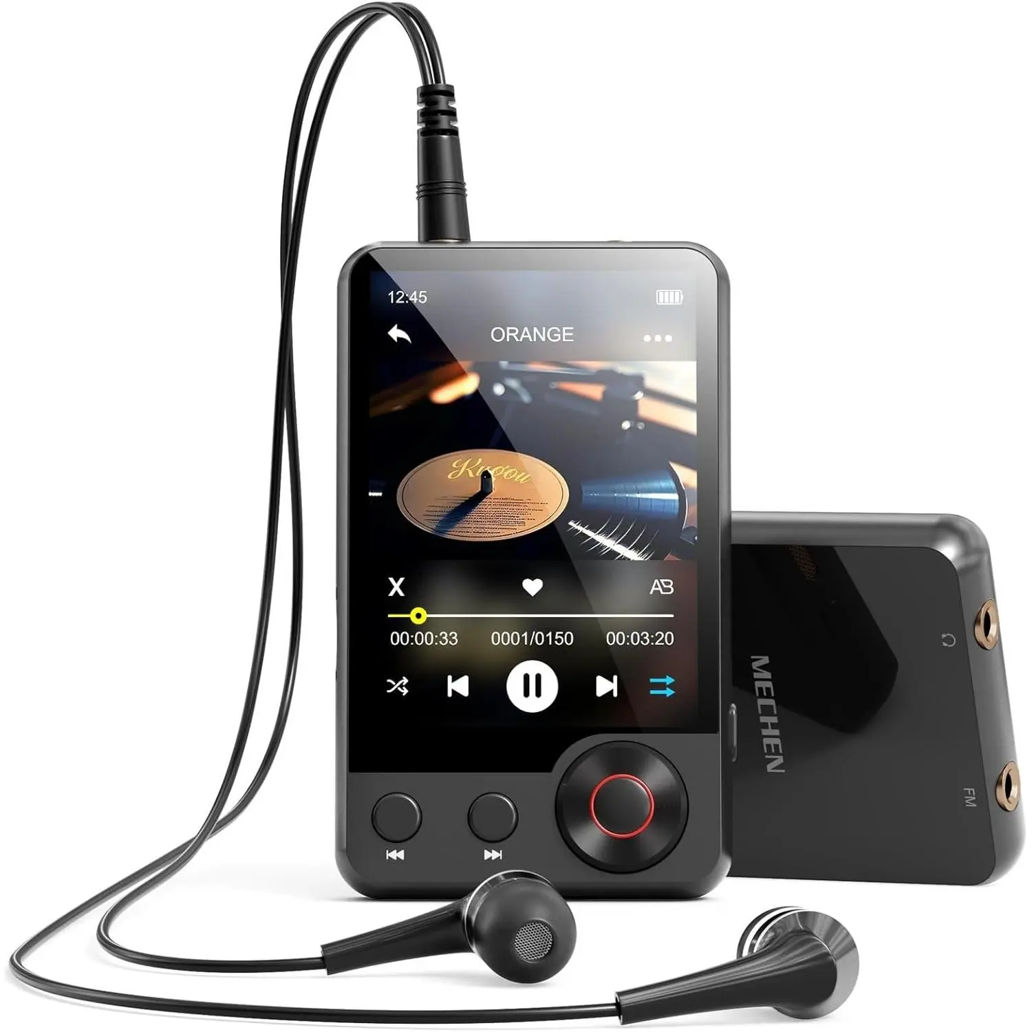 Mechen D53 Bluetooth-compatible Mp3 Player, 64/128GB Touchscreen, HiFi Speaker, 2.4 Inch Screen, Fm Radio, Recorder, 512gb SD Card Support, Accessories Included