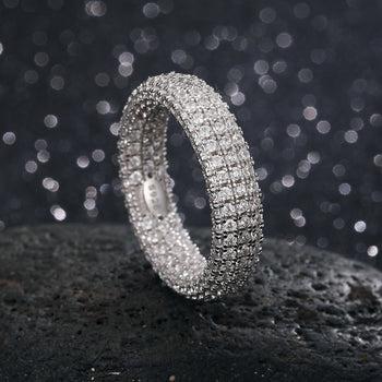 【#RS9258 】S925 Sterling Silver Zircon Ring for Women Men Hip Hop Jewelry Gift Fashion Accessories Anniversary Birthday Daily Wedding Engagement