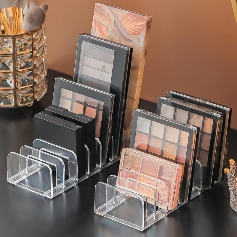 Makeup Storage Box - A multi-functional cosmetic storage rack, equipped with an eyeshadow tray, powder drawer and blush compartment, suitable for desktops, cosmetic storage racks, and makeup storage management tools.