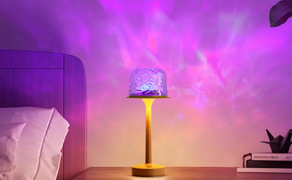 Waterproof Shower Lamp, Shower Light with 16 Color Ocean Wave Lights Projector, Lamp with & Remote,Spa-Like Mood Light for/Shower