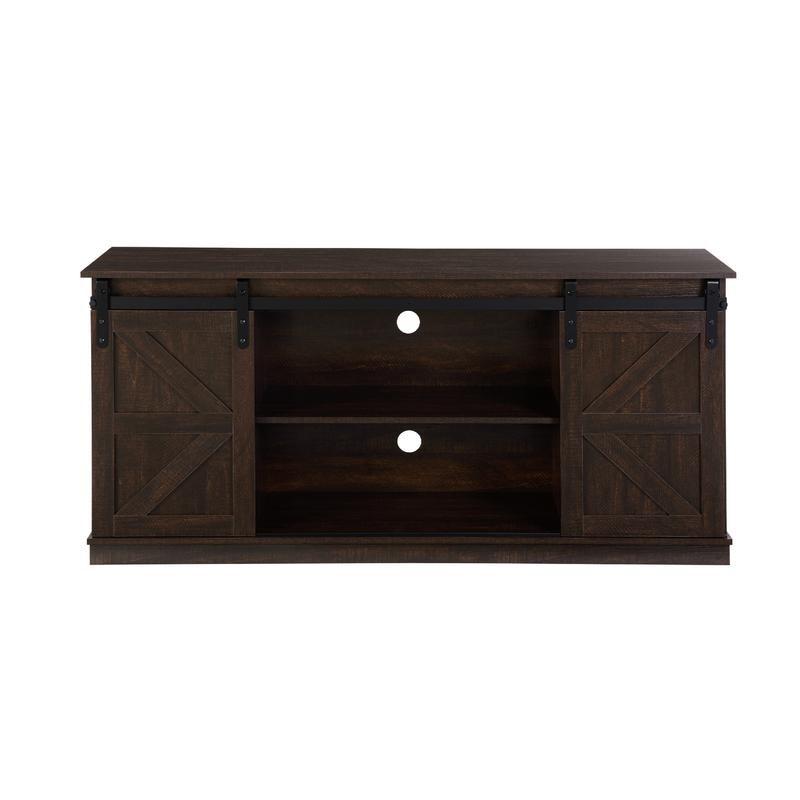 【TikTokShopBlackFriday】【Clearance】58" Farmhouse TV Stand and Entertainment Center for 65 Inch TVs, Rustic Media Console with Sliding Barn Doors, Storage Cabinets and Cable Management for Living Room Bedroom