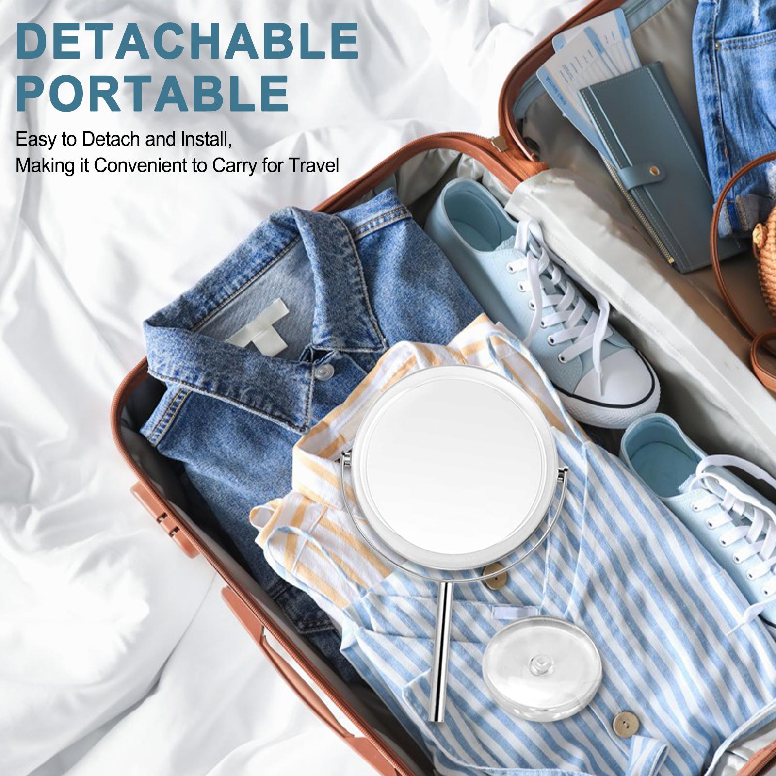 35X Magnifying Makeup Mirror, Dual-Sided 1X/35X Vanity Mirror with 360° Rotation, Detachable Acrylic Travel Mirror for Desk, Bathroom, Bedroom – Perfect Precision Makeup Gift for Women