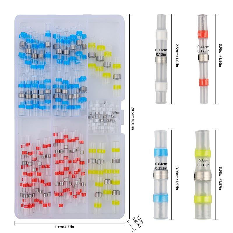 120pcs Waterproof Solder Seal Wire Connectors-Heat Shrink Insulated Electrical Terminals