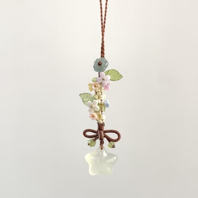 New Chinese Style Ice Transparent Star Flower Pendant XYun Sweet and Cute Mobile Bag Pendant