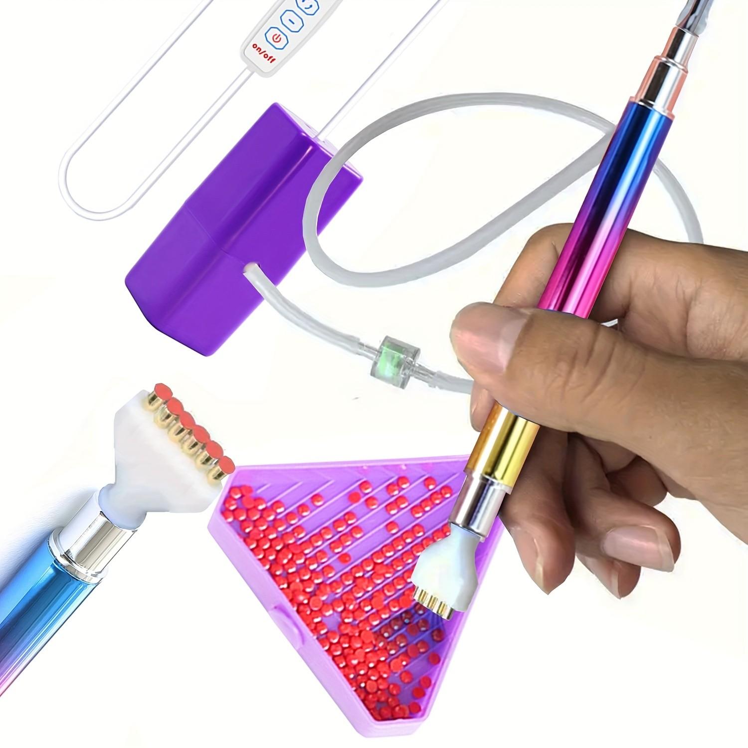 DIY Vacuum Suction Diamond Painting Tool Set, Metal Drill Pen, Rolling Wheel, Plastic Heads, Storage Bag, Complete Kit for Crafting, Diamond Painting Kits, Diamond Art Tools