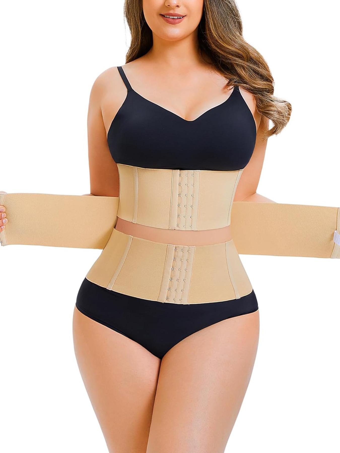 Women's Shapewear Waist Trainer Belt, High Waist Shaping, Adjustable Three-Panel Design, Front Buckle Closure, Slimming & Supportive, Ideal for Daily Wear