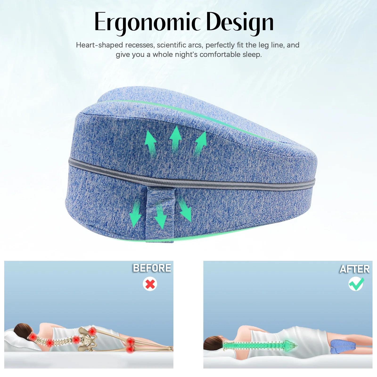 Side Sleep Correction Pillow, 2026 New Hip Alignment Pillow with Adjustable Straps, Relieves Hip/leg/spine/back Pain and Sciatica