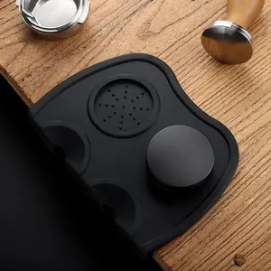 1 count Non-Slip Coffee Tamper Mat with Silicone Base - Perfect for Powder Press and Tampering - Essential Barista Tool