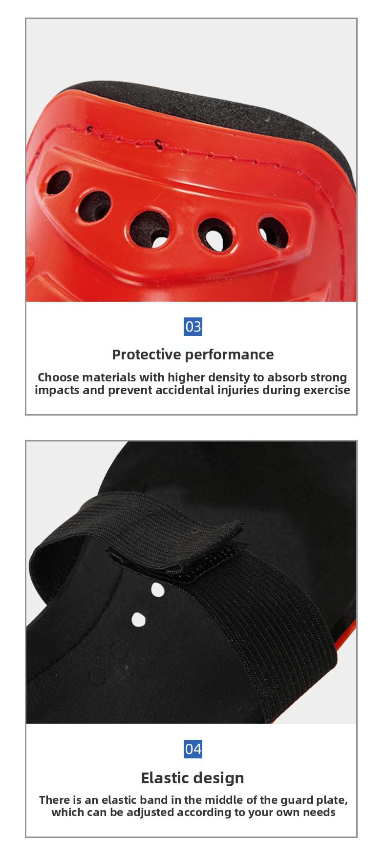 Football shin guards, thickened multi-hole foot guards, sports calf socks with straps, football equipment