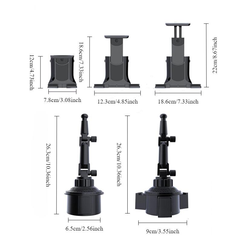 Car Cup Holder Tablet & Smartphone Mount, Adjustable Holder Universal Car Mount Dashboard for 4-13" Tablets & iPad Mini/Air/Pro, Phone Accessories for Truck, Car Phone Holders, Cellphone Car Holder, Multifunctional Car Accessories, Vehicle Mount