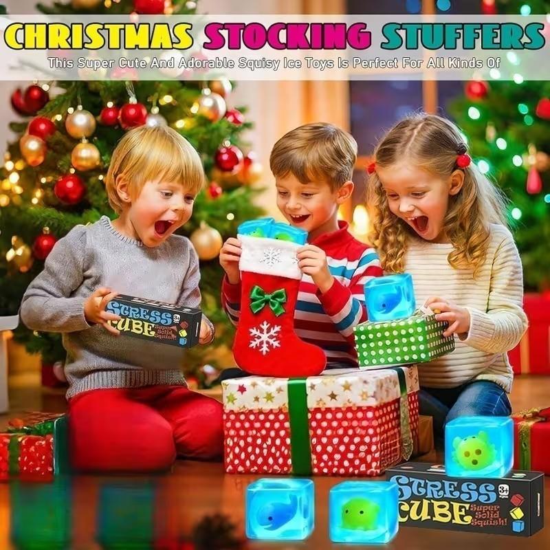 Taba Soft Gel Toy, Underwater Theme Ice Cube Shape, Ocean Creature Filler, Stress Relief Toy, Office Desk Toy, Sensory Stimulation, Birthday Gift, Holiday Gift, Christmas Gift