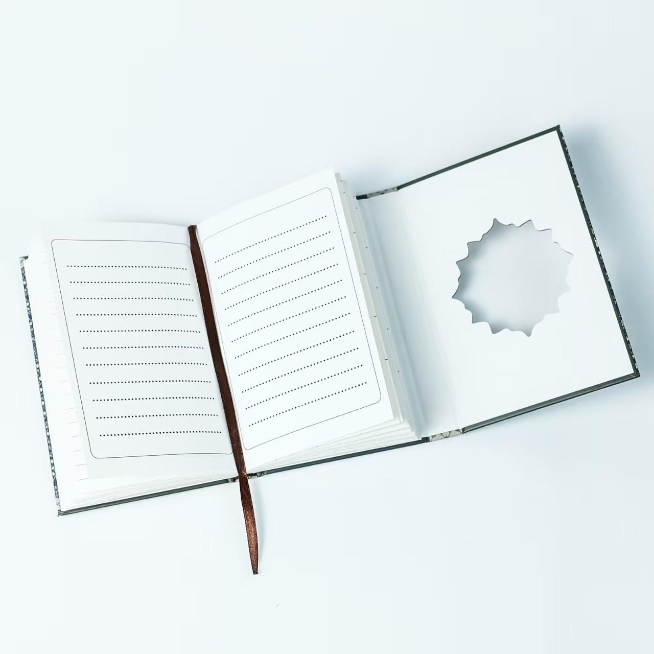 New Creative Vintage Pattern Portable Notebook, Magnetic Hollow Diary Journal, Suitable for Daily Records, Travel Notebooks, Business Notes