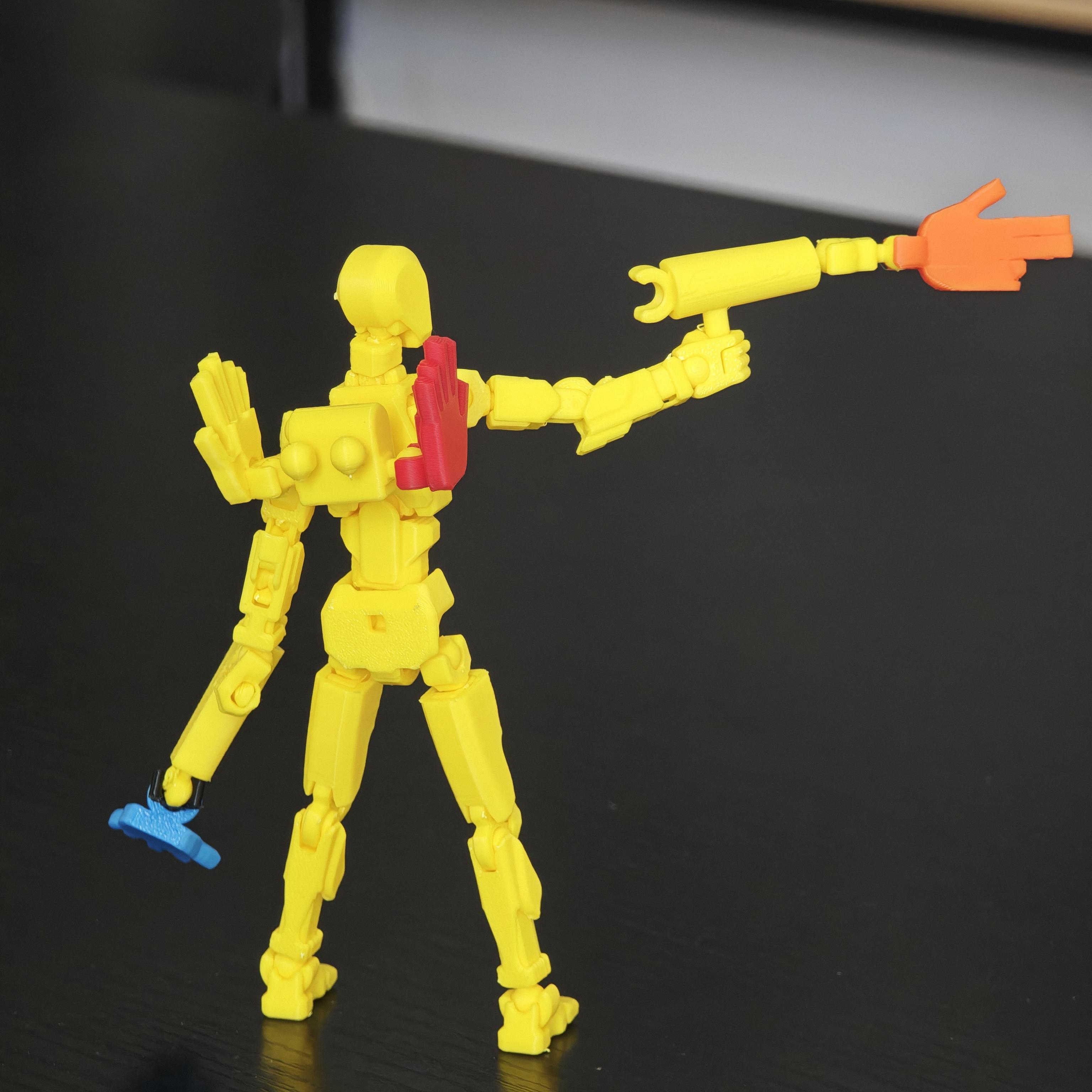 2026 Popular Horror Creepy 3D Printed Articulated Model Figure, Horror Monster Series Yellow Articulated Model Figure Character Statue, Home Decor Collectible Toy, Ideal Birthday & Abstract Weird Gift for Fans (4 Colors Palm)