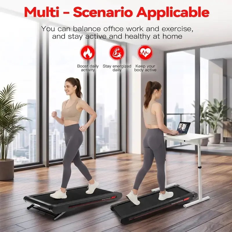 4-in-1 Modern Folding Walking Pad Treadmill for Home Gym, Compact ...