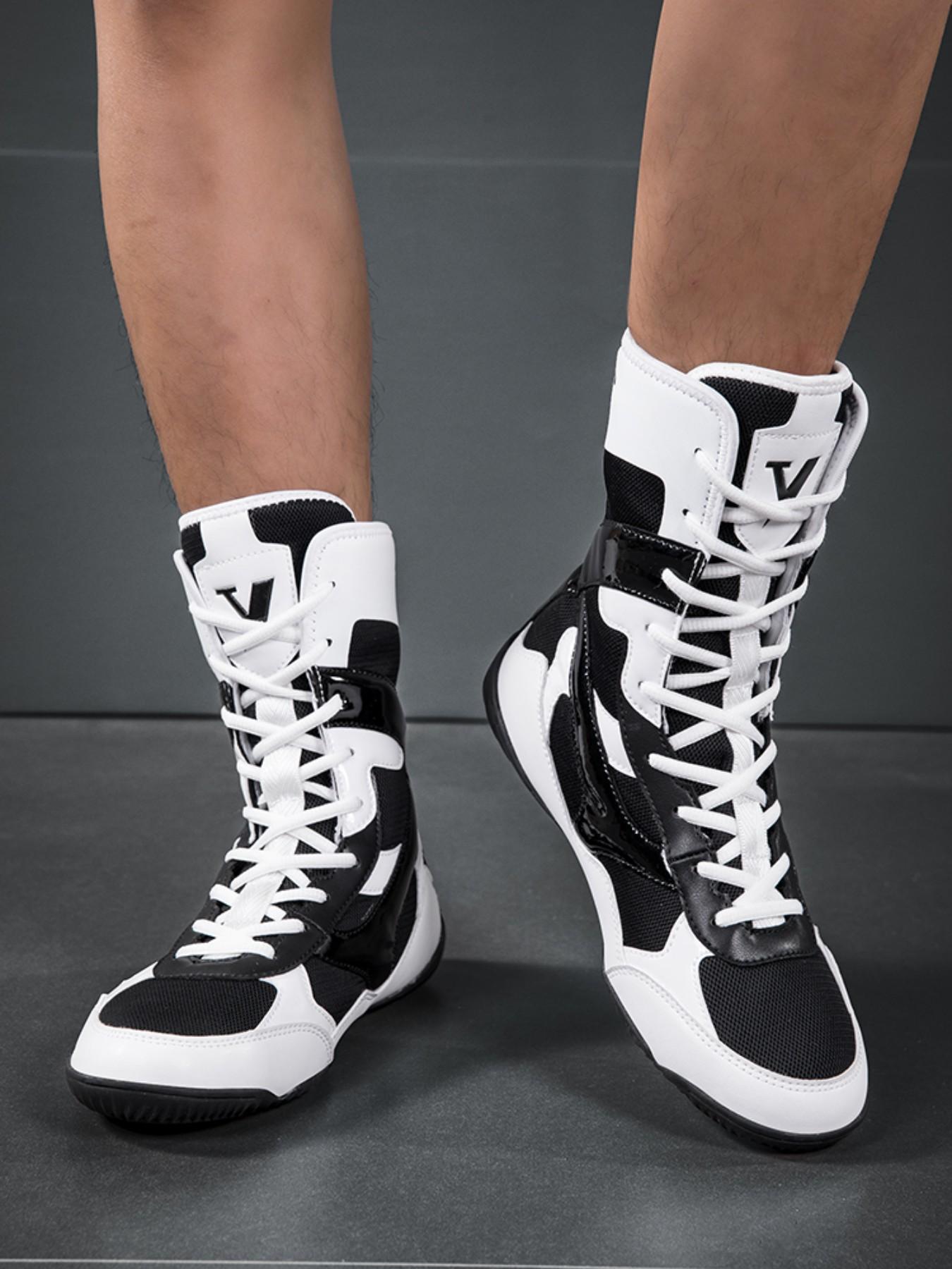 Men's Training Shoes and Sports Shoes, Trendy Fashion Anti-Slip Durable Boxing Wrestling Shoes, Ideal for Various Sports Training Scenarios