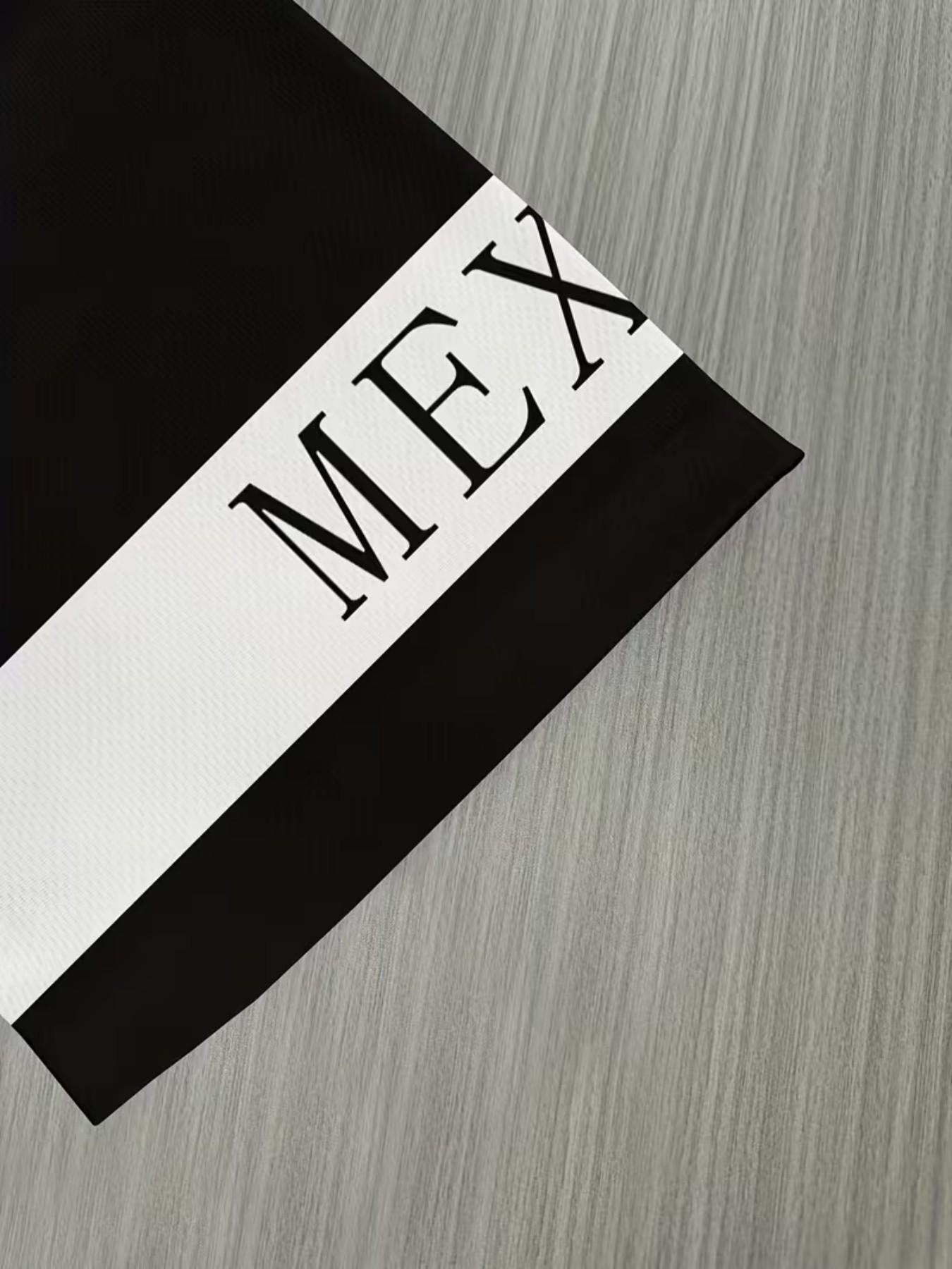 Mexican Flag Eagle Print T-Shirt Crewneck Fitted, Men's Fashion Short Sleeve, National Theme Design, Casual Trendy Streetwear Top, All Seasons Wear, Menswear