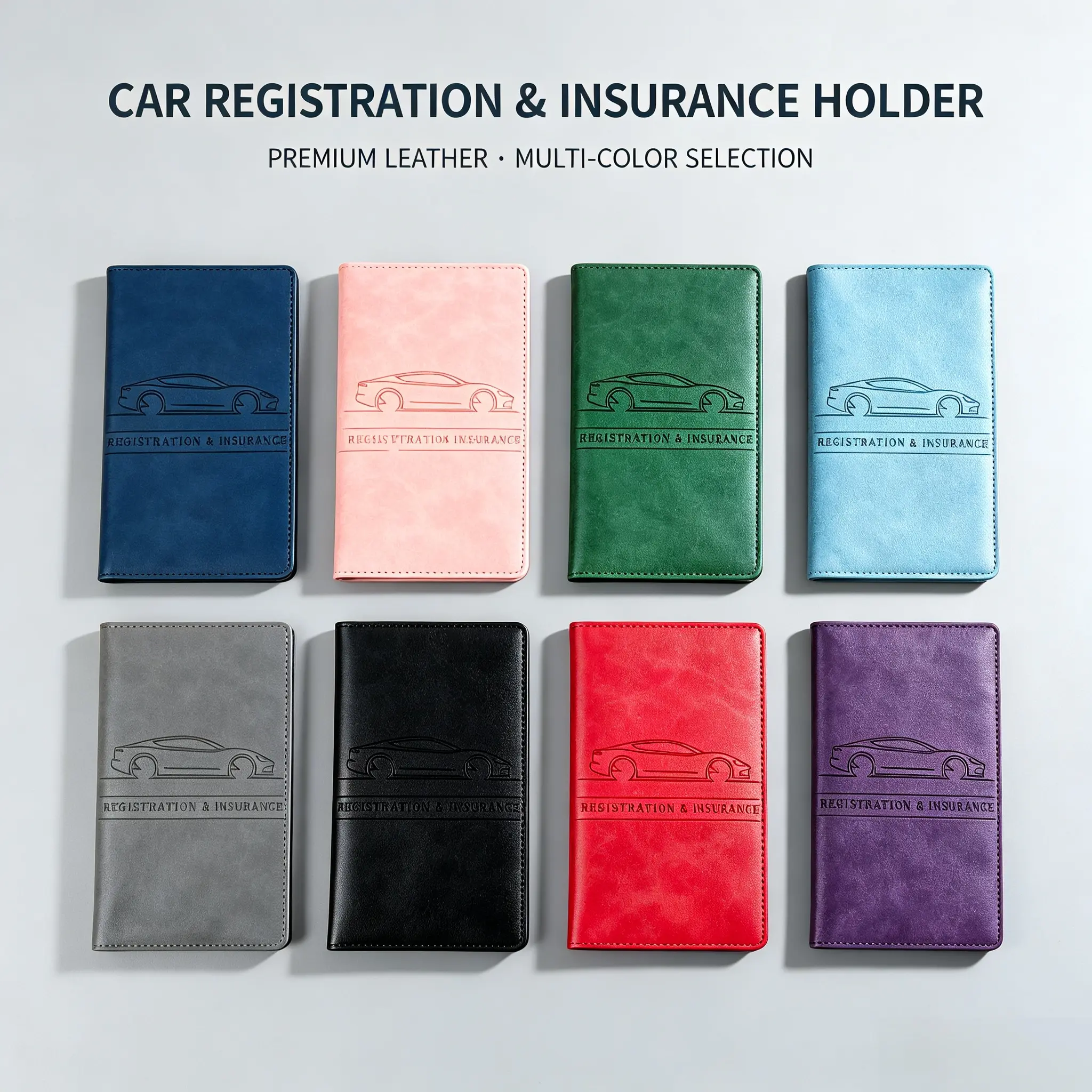 Car Registration & Insurance Card Holder, Magnetic Closure Vehicle Organizer, Car Essential Document Wallet, Spring Gift, for Pokemon Cards Holder, Compact Car Accessories, Essential for Owners,Christmas gift