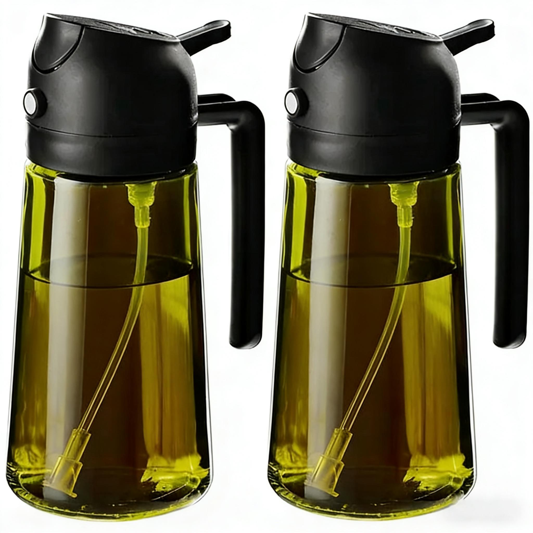 16 oz Glass Oil Spray Bottle, Oil Mister Spray Bottle for Cooking, 2-in-1 Olive Oil Sprayer and Kitchen Cooking Oil Dispenser, Glass Oil Bottle for Kitchen with 470 mL Aroma Mist Spray-and-Pour Design, Home Use Kitchenware, Kitchen Gadgets #GLOBAL PICKS 16 oz Glass Oil Spray Bottle, Oil Mister Spray Bottle for Cooking, 2-in-1 Olive Oil Sprayer and Kitchen Cooking Oil Dispenser, Glass Oil Bottle for Kitchen with 470 mL Aroma Mist Spray-and-Pour Design, Home Use Kitchenware, Kitchen Gadgets #GLOBAL PICKS