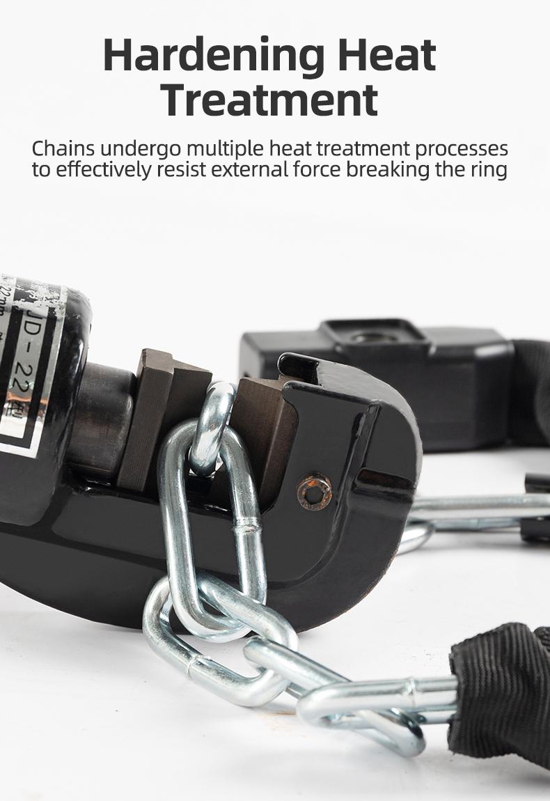 ROCKBROS Bike Chain Lock 3.18ft Heavy Duty Motorcycle Chain Locks 8mm Thick Anti-Theft Security Bicycle Lock with 2 Keys for Mountain Road Electric Bike, Motorcycles, Scooter, Door, Gates