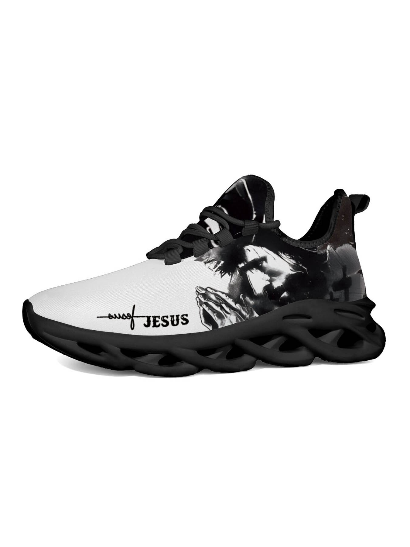Exclusive and Jesus Signature Men's Casual Shoes, Unique Print for Stylish Expression, Art Style Design with Versatile Color and Distinctive Sole
