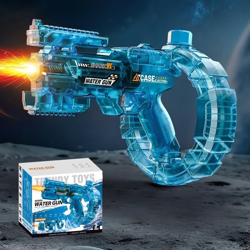 Electric Water Gun Blasters with Light Effects, Automatic Continuous Fire, Adult and Kids Splash Toy, Summer Beach Pool Party Sprayer, Lithium Battery Included