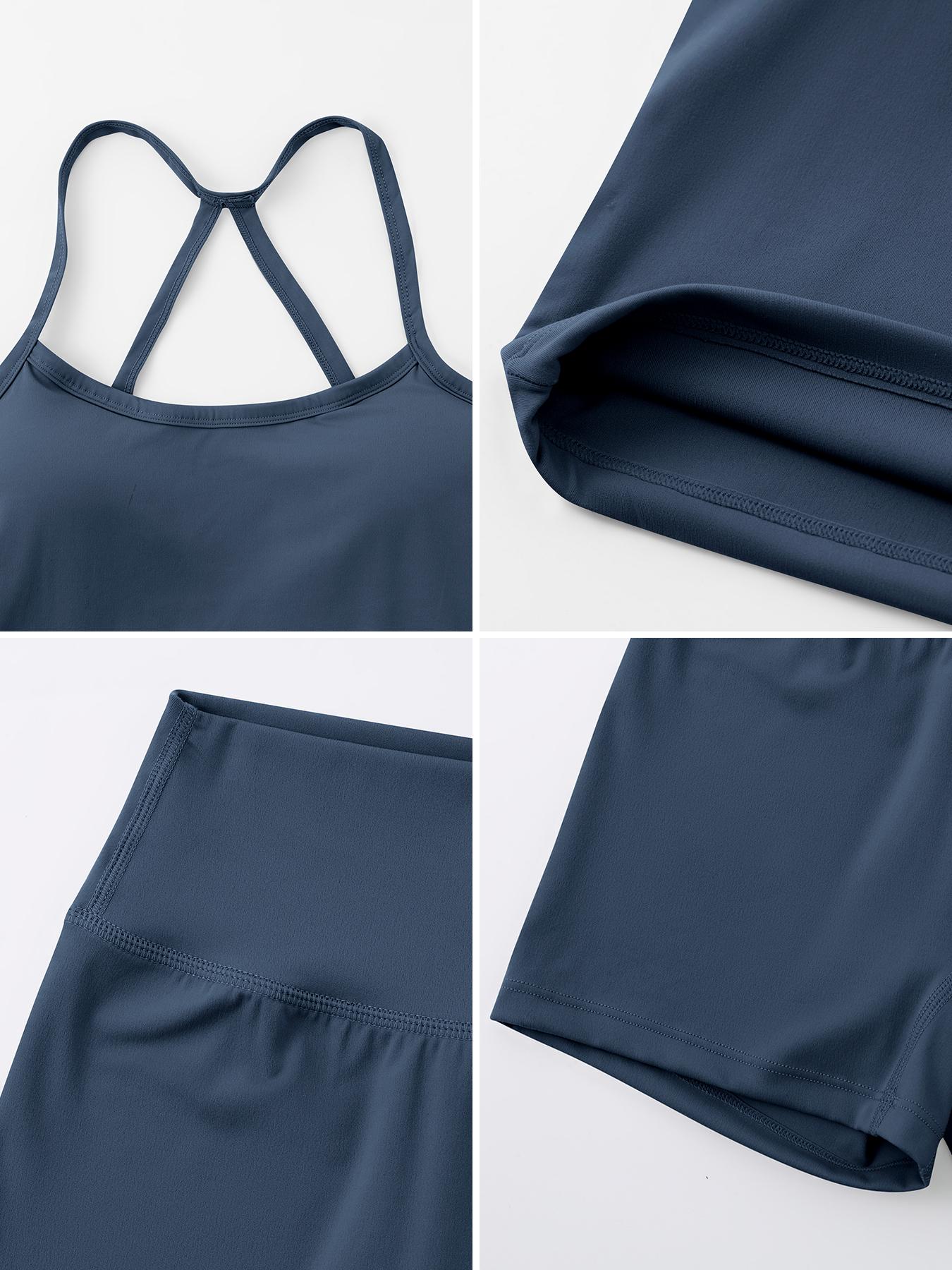 Women's Sporty Fitted Tank Top, Comfortable Breathable Fabric, Lightweight Wear, Hollow Back Design, Enhances Fashionability, Sporty Cami Top