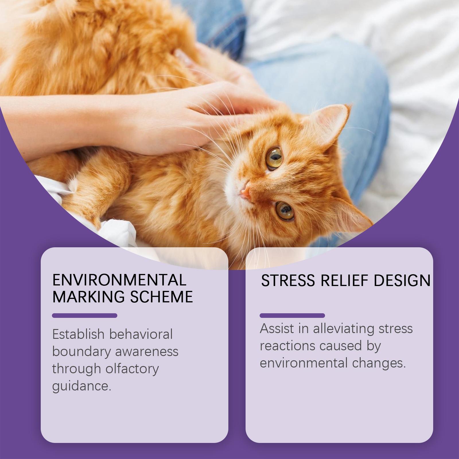 Cat Care Spray for Calming Anxiety, Prevents Scratching and Urinating Issues, Gentle Cat Behavior Management Spray