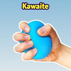 Squishy Dough Stress Ball Squeeze Toy (1 Pack) Squishy Stress Balls for Kids and Adults, Funny and Soft Change Color Squeeze Ball, Squish Ball, Ideal for Anxiety Relief, Autism, ADHD (Blue)