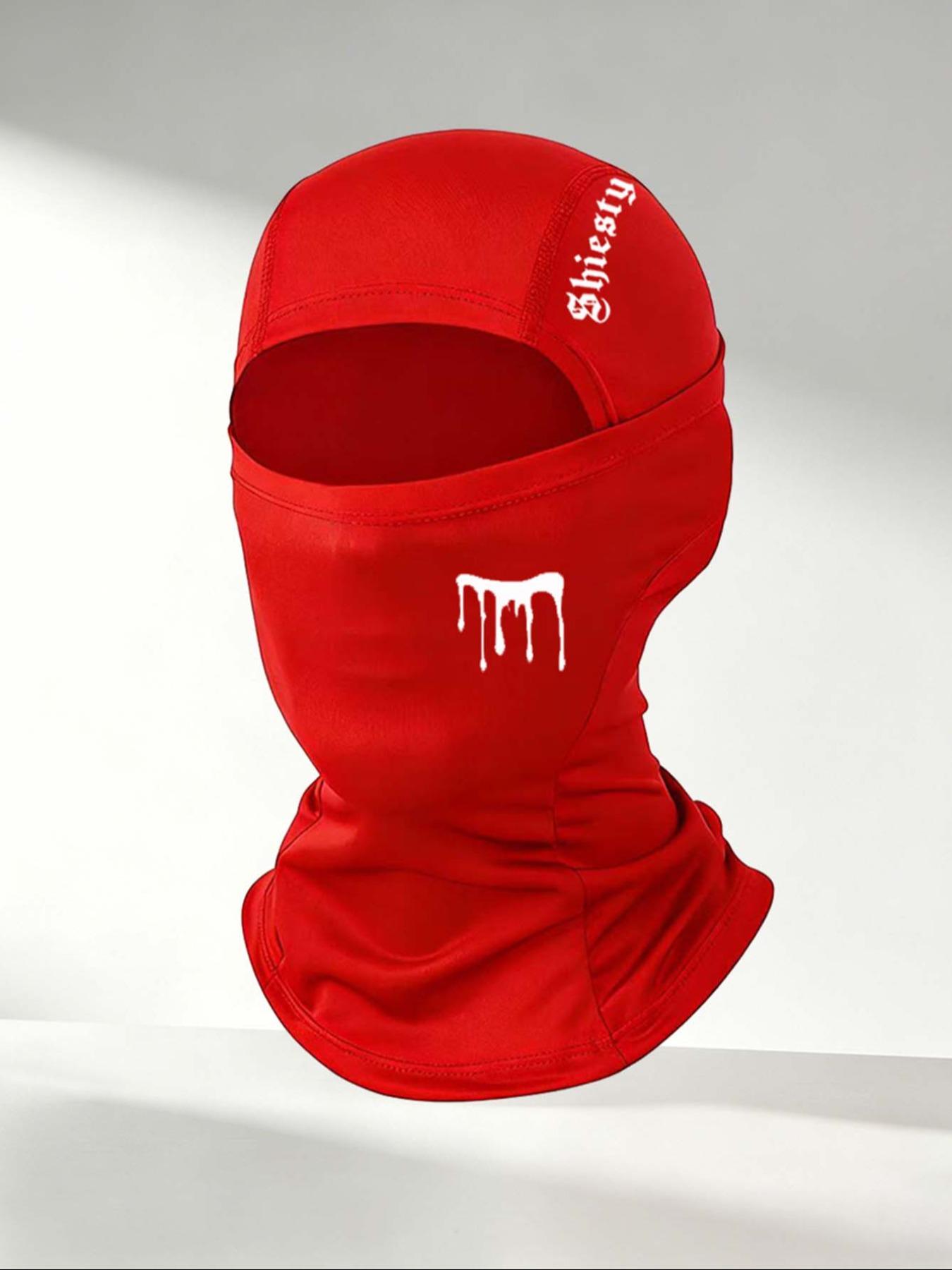 Balaclava Hat with 'shiesty' Print, Breathable Ice Silk Full Face Mask, Ideal for Skiing, Festivals, Motorcycle Riding, Outdoor Sports
