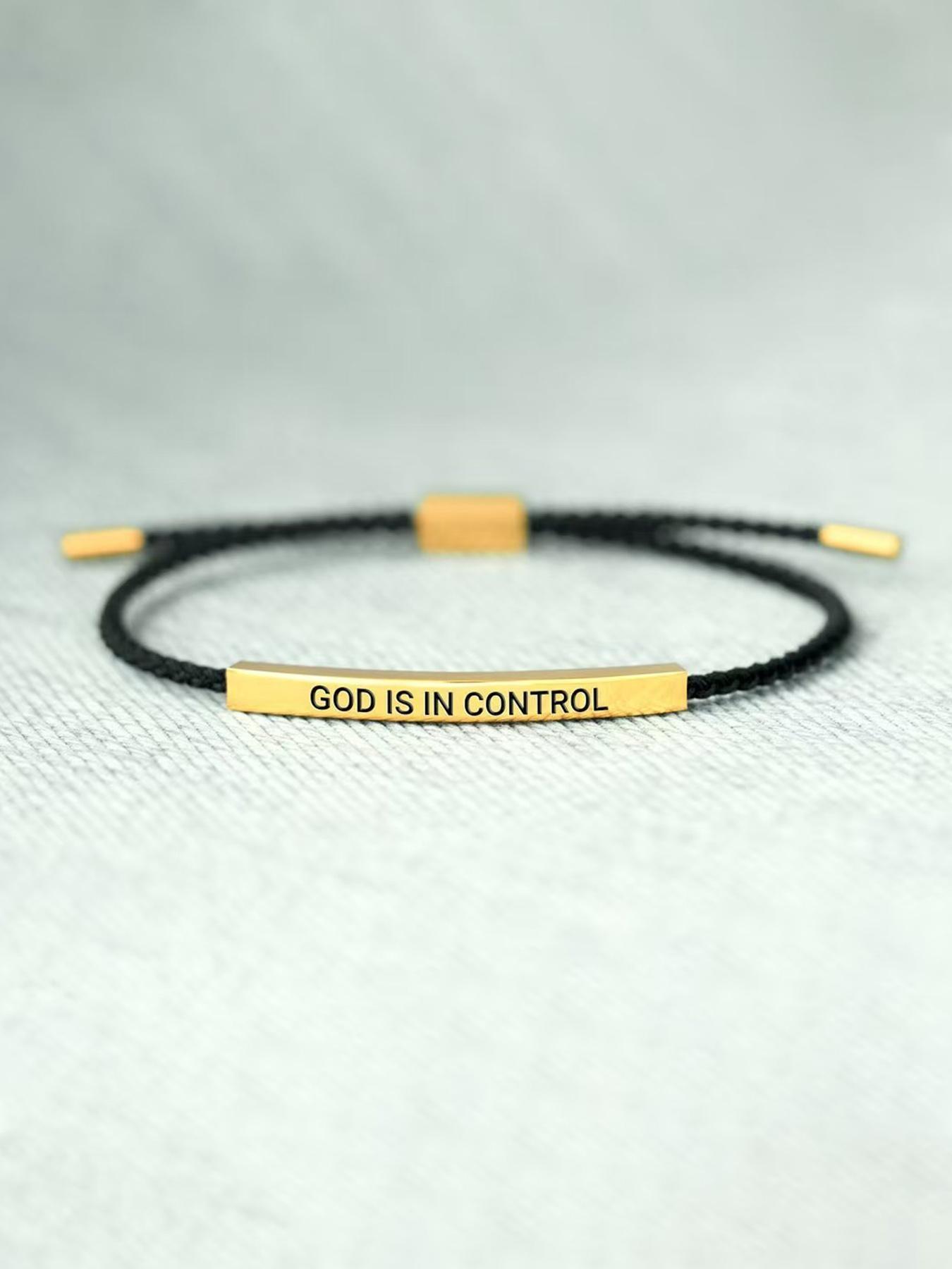 Customizable Engraved Bracelet, Adjustable Braided Bangle, Perfect Gift for Friends and Family, Ideal for Festive Occasions