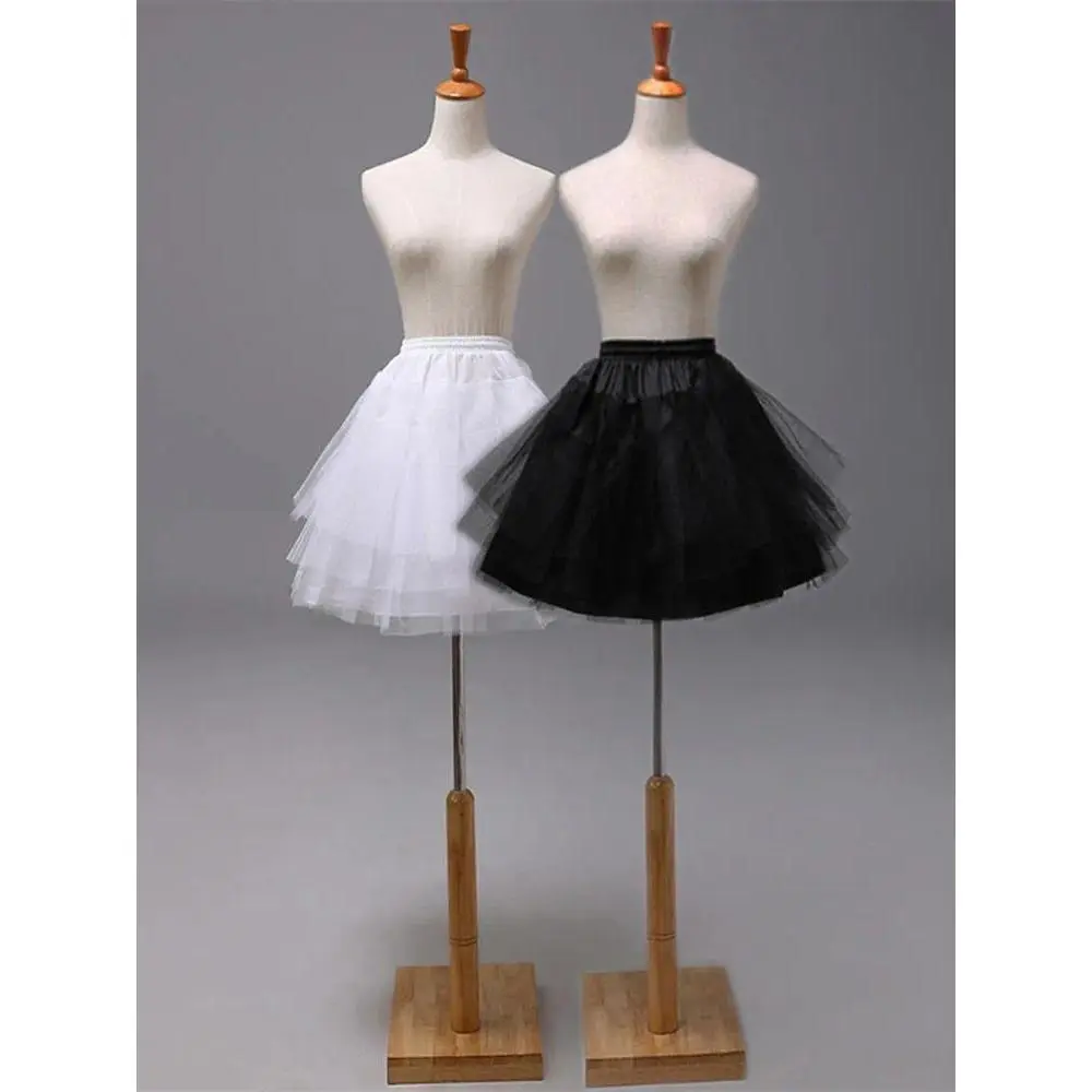 Wholesale Black White Women Girls Petticoats 3 Layers Short Wedding Petticoats Underskirt 2026