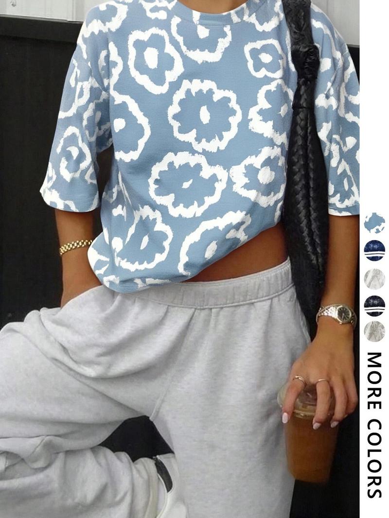 Unisex Camouflage Print T-Shirt, Short Sleeve Casual Top, Full Body Pattern Design, Simple Minimalist Style for Daily Wear