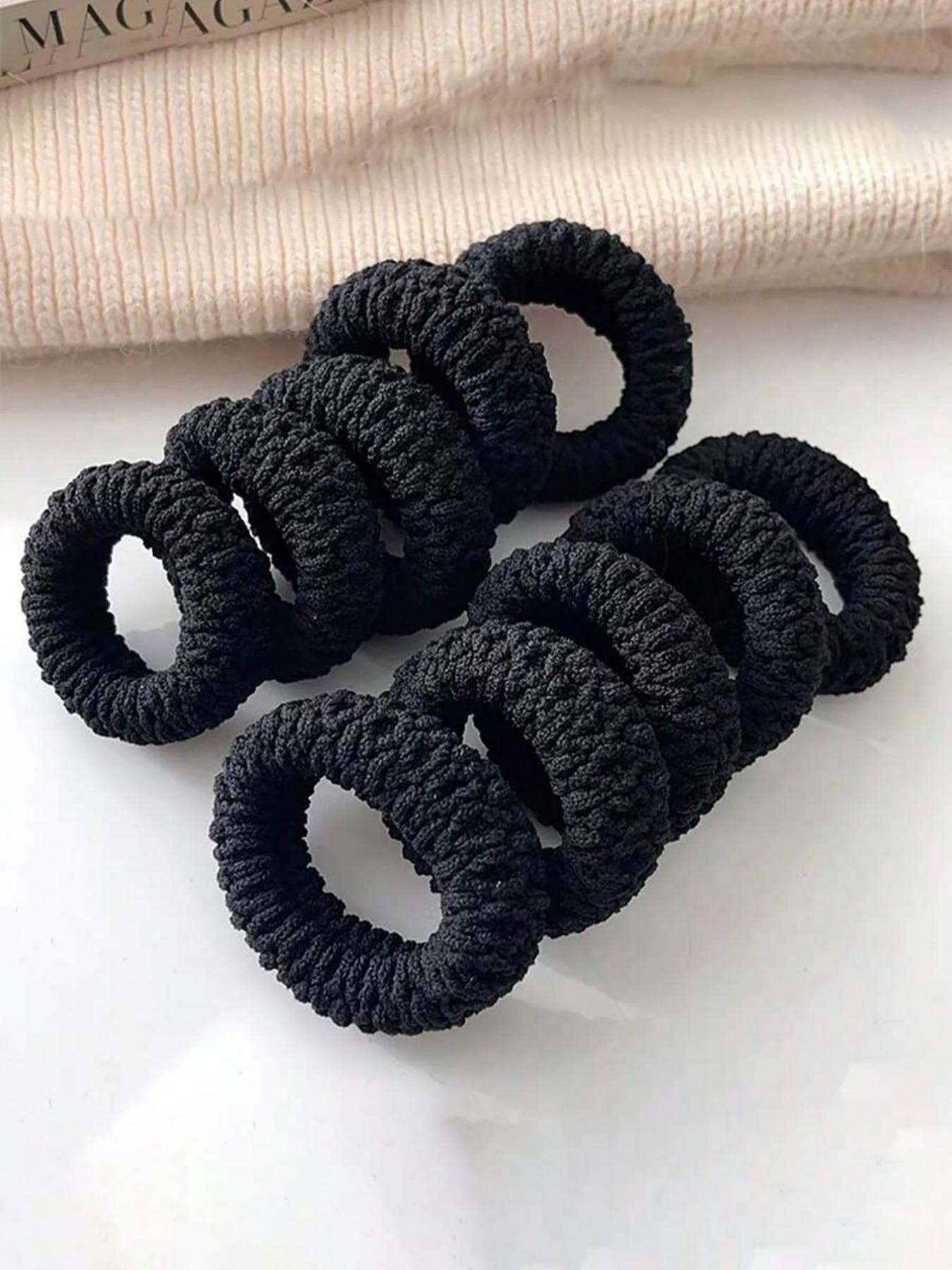 Solid Color Hair Tie, High Stretch Hair Tie, Hair Accessories for Women & Girls, Minimalist Headwear Suitable for Thick Hair, Rubber Band, Scrunchie