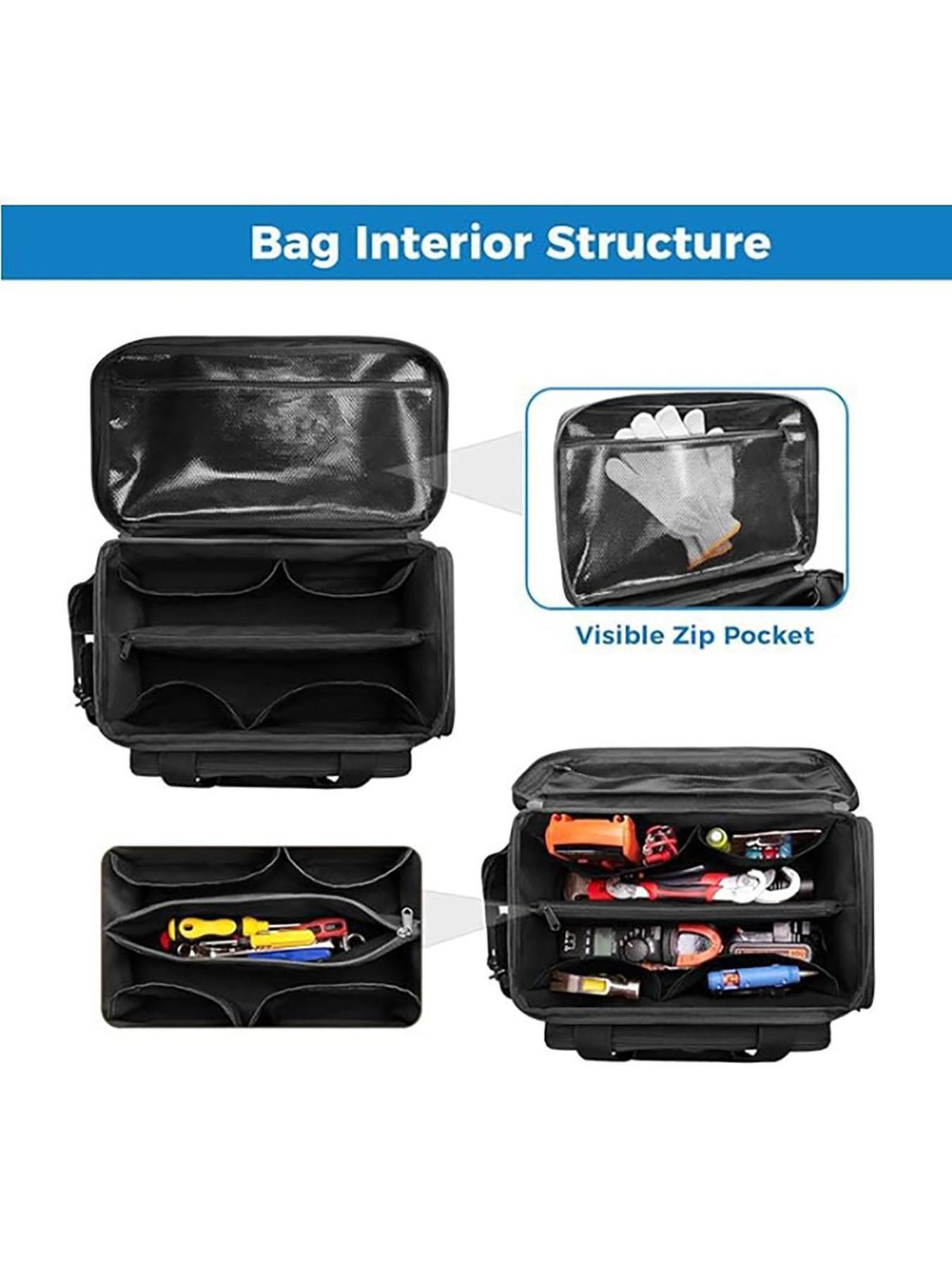 600D Oxford Fabric Tool Storage Box, Customizable Portable Waterproof Tool Bag for Electricians and Woodworkers, Tool Backpack
