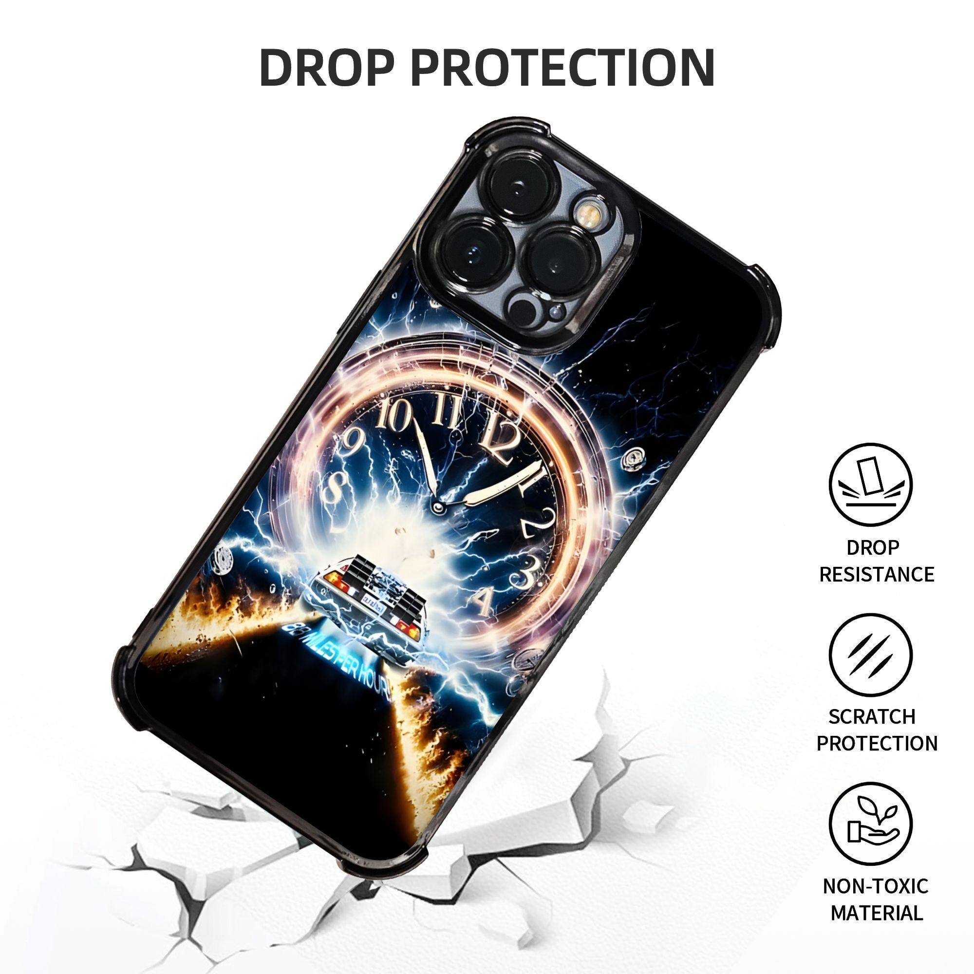 Phone Case - 1PC Featuring a Race Through Time Design Phone Case, Made with an Electroplating Process for Protection, Equipped with Reinforced Cushioning And Collision Prevention, Compatible with Various for iphone Models Including 17, 16, 15, 14