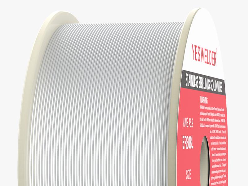 YESWELDER ER308L Stainless Steel Solid MIG Welding Wire | 2LB Spool .030"/.035" Diameter Solid Core Gas MIG Wire