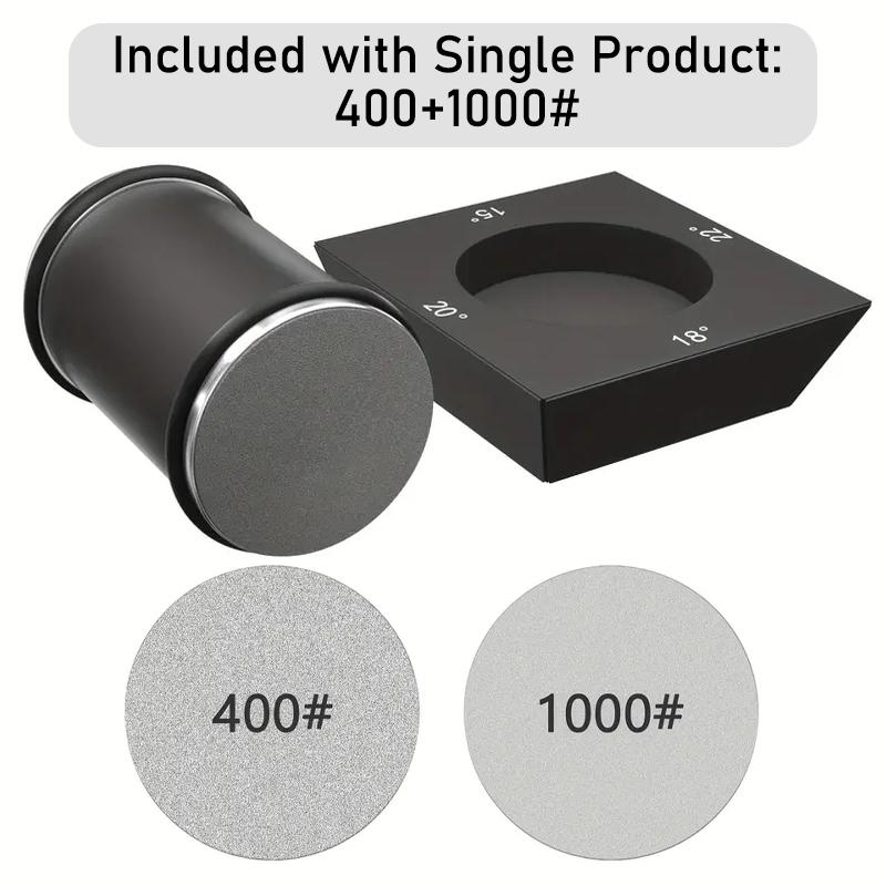 1-Piece Knife Sharpening Tool Set — Rolling Knife Sharpening Kit with Diamond and Ceramic Sharpeners — Suitable for Steel of Any Hardness — Features 12°, 15°, 20°, and 22° Magnetic Angles — An Ideal Gift for Loved Ones and Friends