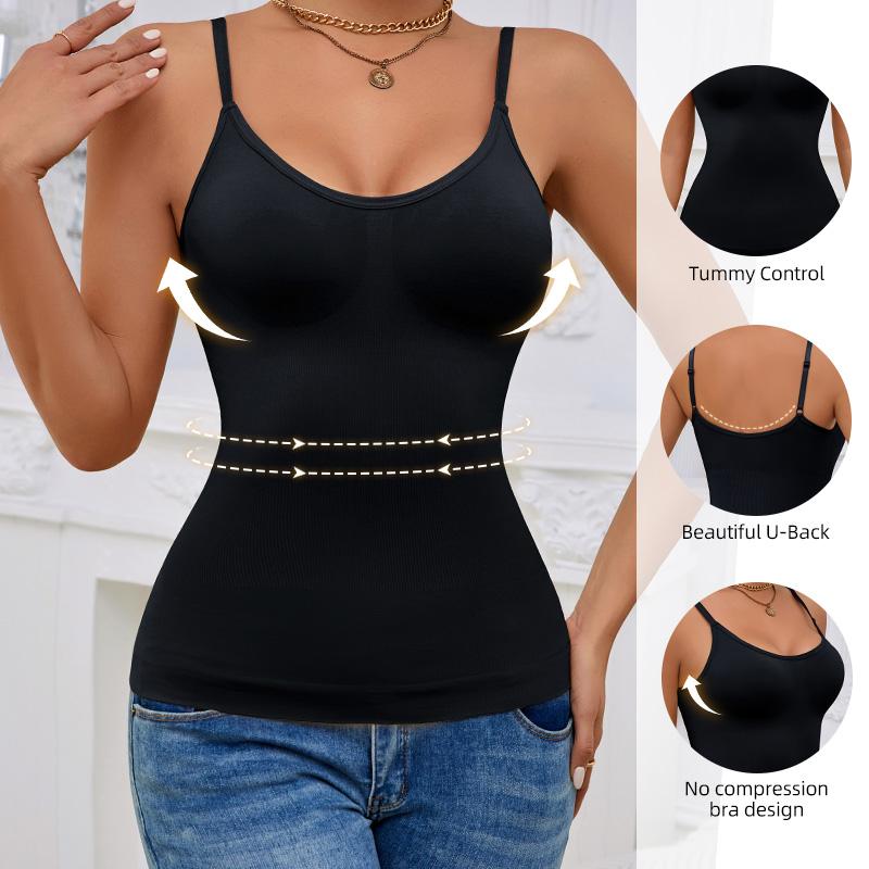 Seamless shaping Camisole tank top for women tummy control slimming cami with scoop neck breathable soft fabric multi color options