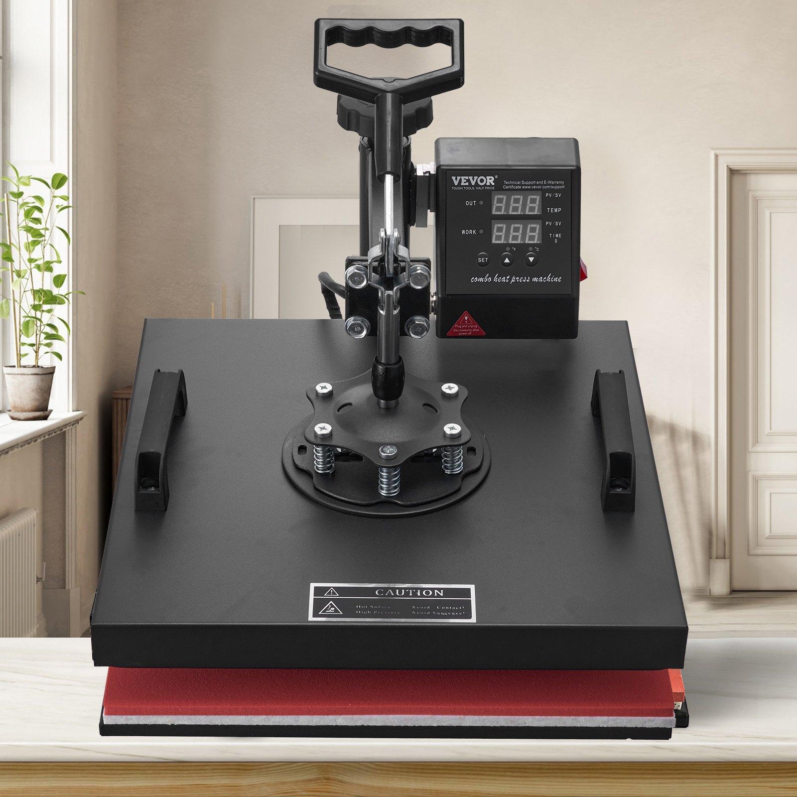 VEVOR 8 in 1 Heat Press Machine 15x15 Inch T-Shirt Pressing Machine 360° Swing Away Professional Sublimation Heat Press for Sublimation, Vinyl, Heat Transfer Projects VEVOR 8 in 1 Heat Press Machine 15x15 Inch T-Shirt Pressing Machine 360° Swing Away Professional Sublimation Heat Press for Sublimation, Vinyl, Heat Transfer Projects