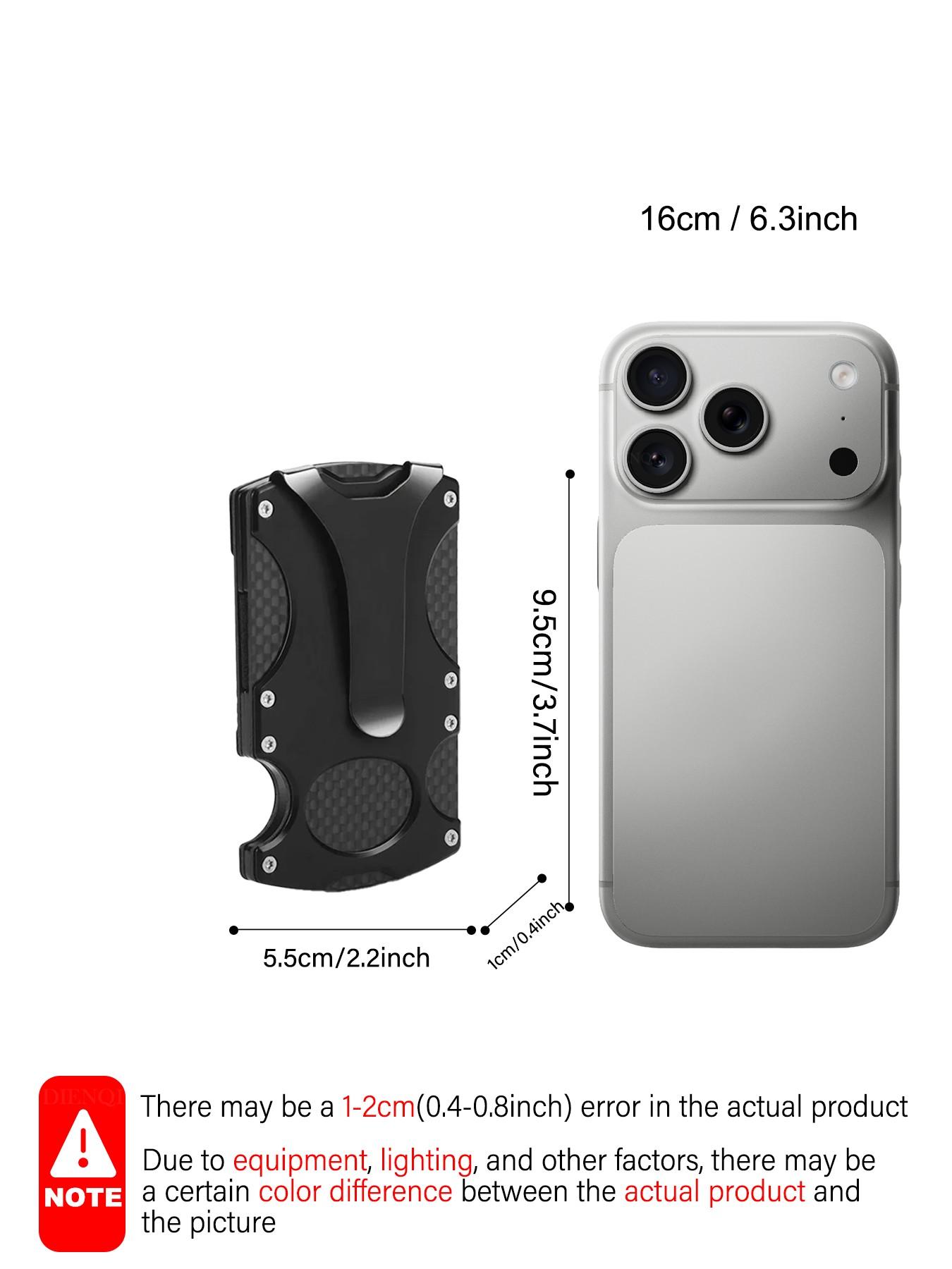 Minimalist RFID Blocking Wallet, Aluminum Credit Card Holder, Anti-Theft Business Card Clips, Daily Use for Men and Women