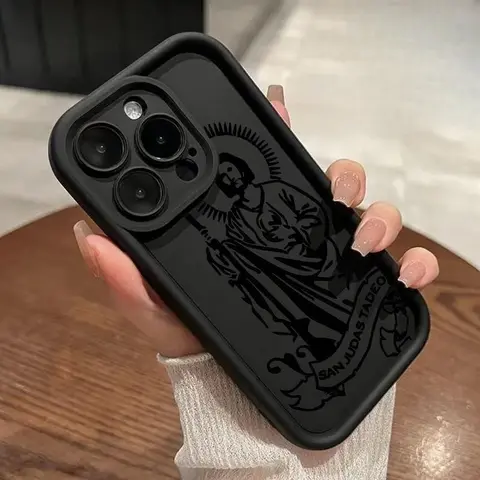 Jesus Themed Protective 1.2mm Slim Silicone Cellphone Case - Shockproof, Full Coverage, Non-Slip, Full Camera Protection, Durable Accessory for iPhone Series (11,12,13,14 Pro Max,15,16,17 Pro,Air,Plus)